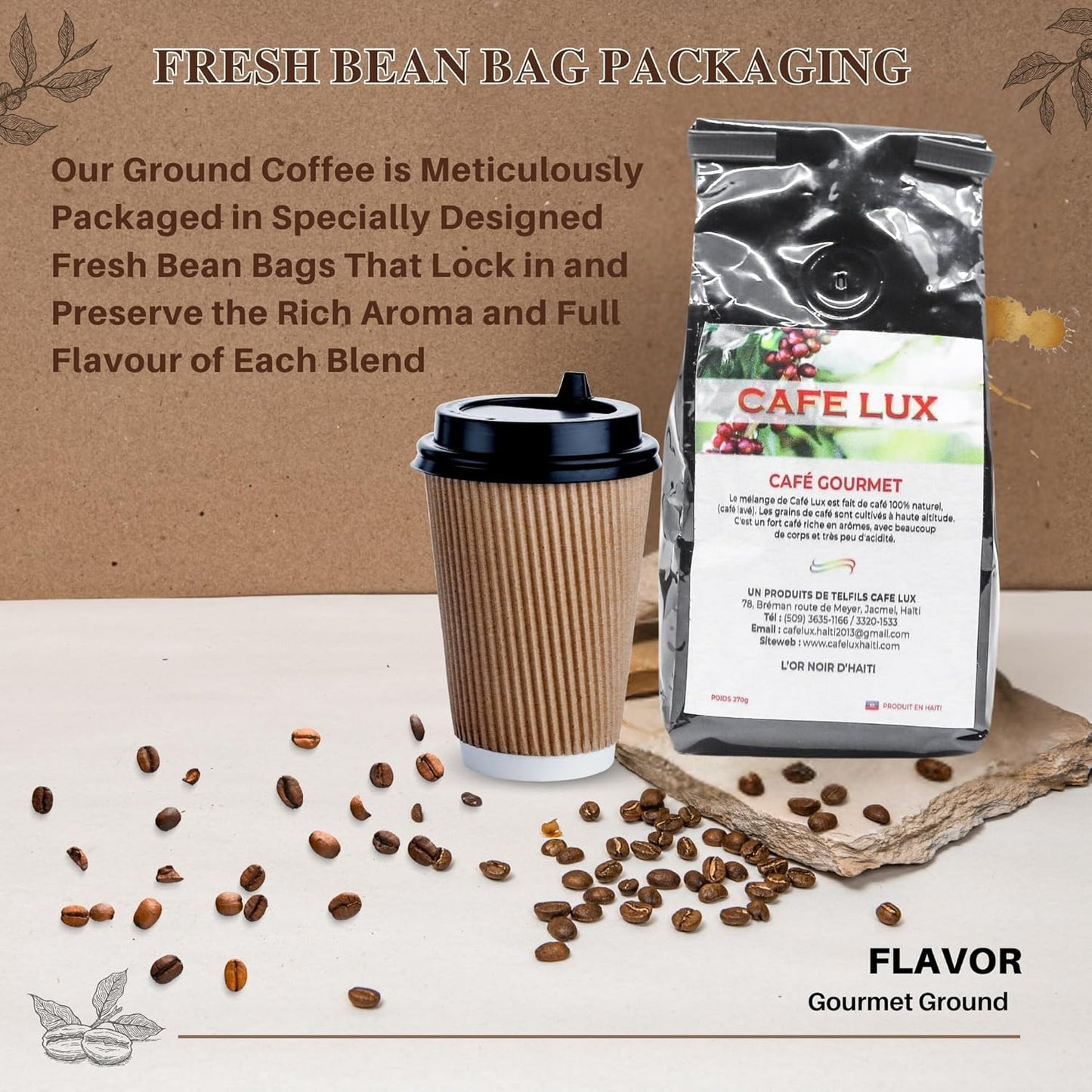 CAFE CHOUCOUNE LUX GOURMET GROUND HAITIAN COFFEE- DRINK